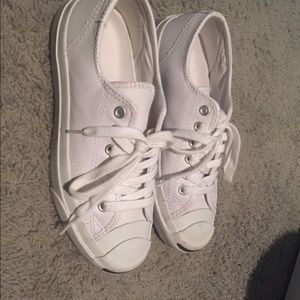 Converse leather tennis shoes - jack perrel